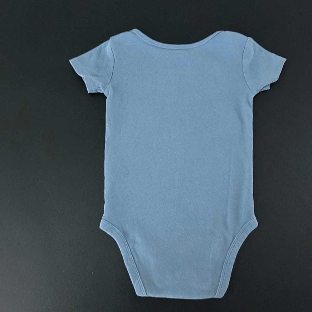 Carters Baby Boys Blue Short Sleeve Cotton Bodysuit 24M 1489